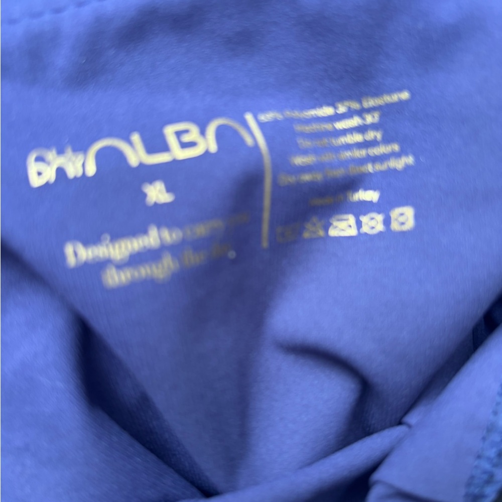 Alba All Day Wear Elegant Blue Embroidered Women's Pants, XL - Picture 5 of 10